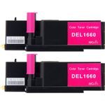 2 Pack Dell 332-0401 Magenta Compatible Toner Cartridges (4J0X7)