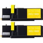 2 Pack Dell 332-0402 Yellow Compatible Toner Cartridges (XY7N4)