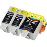 3 Pack Kodak 30XL Compatible High-Yield Ink Cartridges