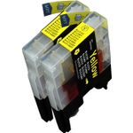 2 Pack Brother LC75Y Yellow Compatible High-Yield Ink (Replaces LC71Y)