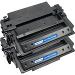 2 Pack HP 11X High-Yield Black Remanufactured Toner Cartridge (Q6511X)