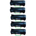 5 Pack Dell 331-9805 High Yield Black Compatible Toner Cartridge (MX11XH)