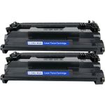 2 Pack Canon 052H Black Compatible High-Yield Toner Cartridge (2200C001)