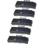 5 Pack Samsung ML-1210D3 Remanufactured Black Laser Toner Cartridge