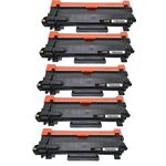 5 Pack Brother TN830XL Black Compatible High-Yield Toner Cartridge