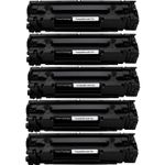 5 Pack Canon 128 Black Compatible Toner Cartridges (3500B001AA)