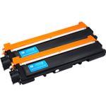 2 Pack Brother TN210C Cyan Compatible Toner Cartridges