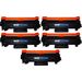 5 Pack Brother TN770 Black Compatible Super High-Yield Toner Cartridges