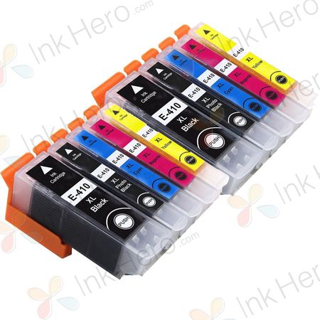 10 Pack Epson 410XL High-Yield Remanufactured Ink Cartridges