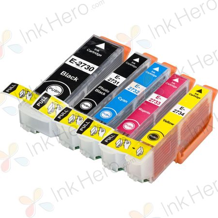 5 Pack Epson 273XL High-Yield Remanufactured Ink Cartridges