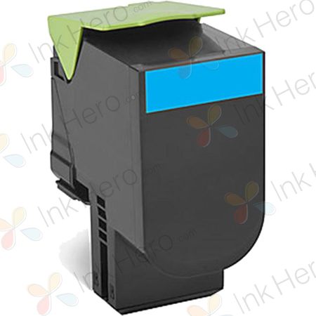 Lexmark CX310 / CX410 / CX510 Cyan Remanufactured Toner Cartridge (80C1SC0)