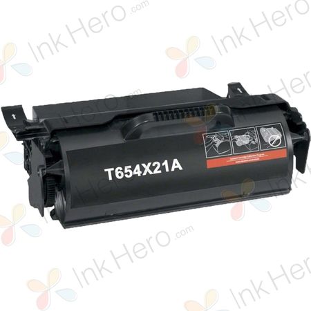 Lexmark X654X21A Black Compatible Extra High-Yield Toner Cartridge