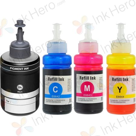 4 Pack Epson 774 & 664 High-Yield Compatible Ink Bottle