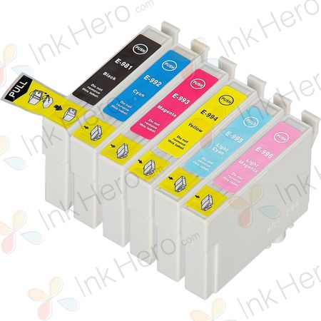 6 Pack Epson 98 & Epson 99 Remanufactured Ink Cartridges