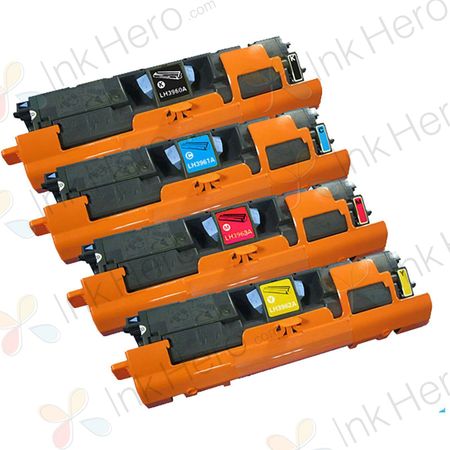 4 Pack HP 122A Remanufactured Toner Cartridges