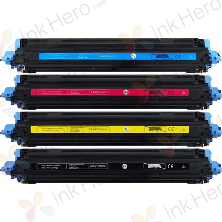 4 Pack HP 124A Remanufactured Toner Cartridges