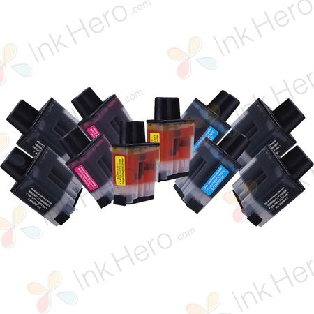 10 pack Brother LC41 Compatible Ink Cartridges