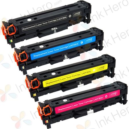 4 Pack HP 312A Compatible Laser Toner Cartridges