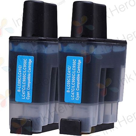 2 Pack Brother LC41C Cyan Compatible Ink Cartridges