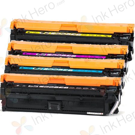 4 Pack HP 650A Remanufactured Toner Cartridges