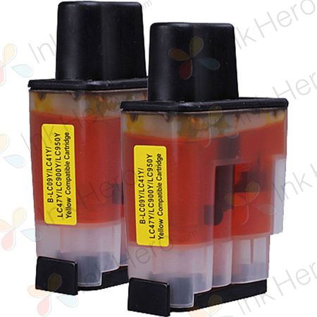 2 Pack Brother LC41Y Yellow Compatible Ink Cartridges