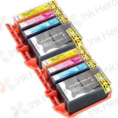 8 Pack HP 934XL & 935XL High-Yield Remanufactured Ink Cartridges