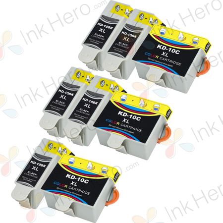 8 Pack Kodak 10XL Compatible High-Yield Ink Cartridges