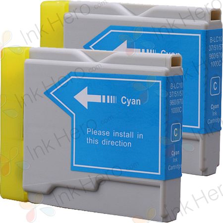 2 Pack Brother LC51C Cyan Compatible Ink Cartridges