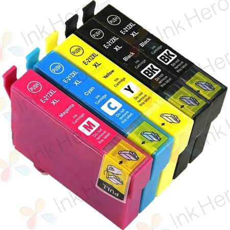 5 Pack Epson 212XL High-Yield Remanufactured Ink Cartridges