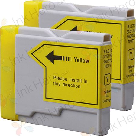 2 Pack Brother LC51Y Yellow Compatible Ink Cartridges