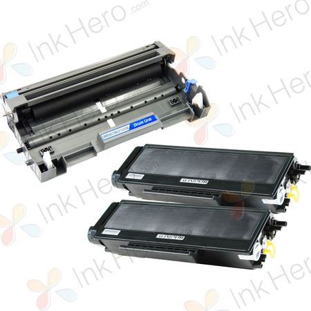 3 Pack Brother TN580 & DR520 High-Yield Compatible Toner & Drum Cartridges