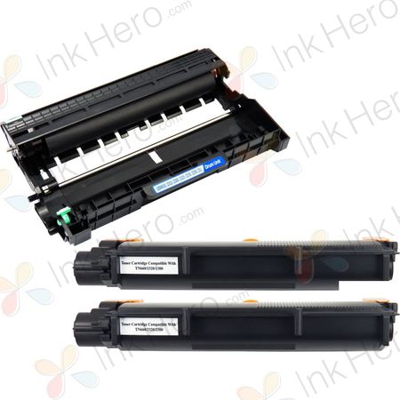 3 Pack Brother TN660 & DR630 Compatible High-Yield Toner & Drum Cartridges