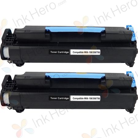 2 Pack Canon 106 Black Remanufactured Laser Toner Cartridges (0264B001AA)