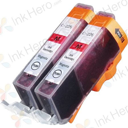 2 Pack Canon CLI-226M Magenta Compatible Ink Cartridges (4548B001)