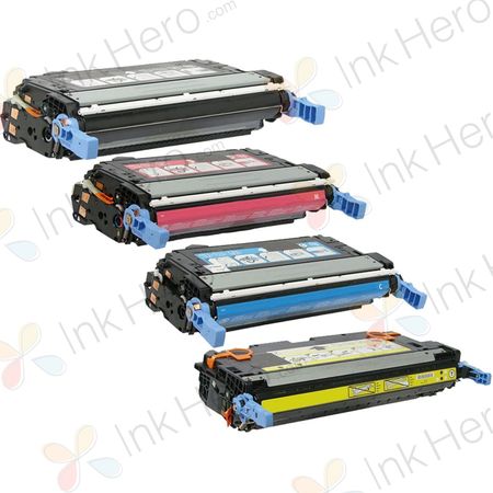 4 Pack HP 643A Remanufactured Toner Cartridges