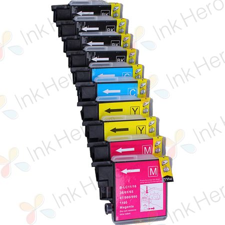 10 Pack Brother LC61 Compatible Ink Cartridges