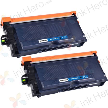 2 Pack Brother TN920XL Black Compatible High-Yield Toner Cartridge