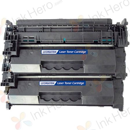 2 Pack Canon 070H High Yield Black Compatible Toner Cartridge (5640C001)