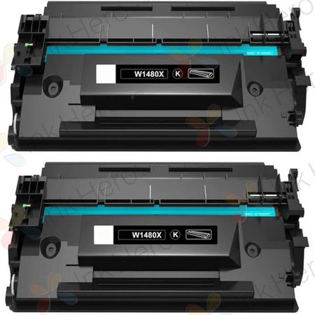 2 Pack HP 148X Black Compatible High-Yield Toner Cartridge (W1480X)