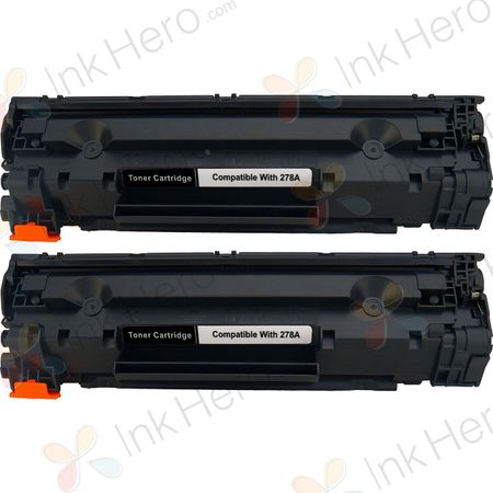 2 Pack HP 78A Black Compatible Toner Cartridge (CE278A)