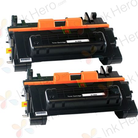 2 Pack HP 90A Compatible Black Toner Cartridge (CE390A)