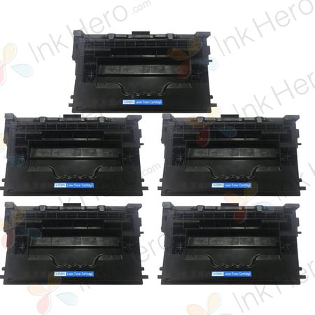 5 Pack HP 37X Black High Yield Compatible Laser Toner Cartridge (CF237X)