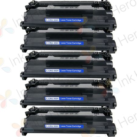 5 Pack Canon 052H Black Compatible High-Yield Toner Cartridge (2200C001)