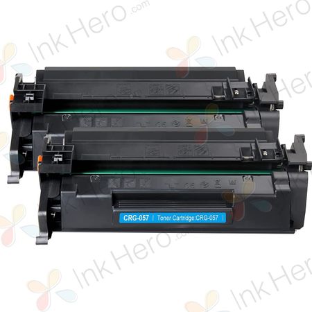 2 Pack Canon 057 Black Compatible Toner Cartridge (3009C001)