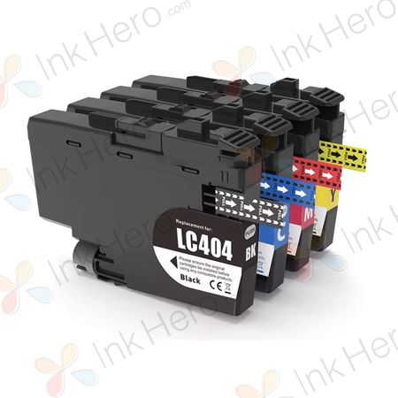 4 Pack Brother LC404 XL High-Yield Compatible Ink Cartridges