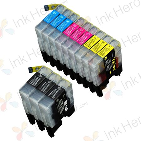 12 Pack Brother LC75 Compatible High-Yield Ink Cartridges (Replaces LC71)