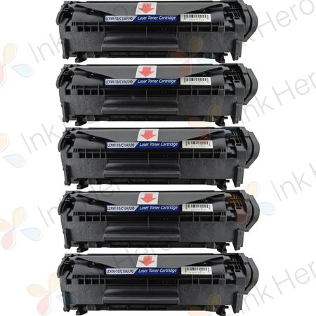 5 Pack Canon 104 Black Compatible Laser Toner Cartridges (0263B001AA)