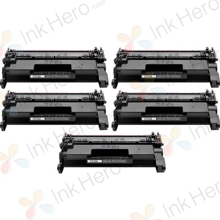 5 Pack HP 58X Black Compatible High-Yield Toner Cartridge (CF258X)