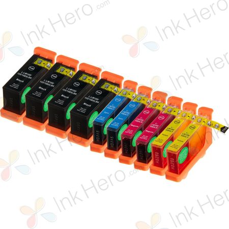 10 Pack Lexmark 100XL Compatible High-Yield Ink Cartridges