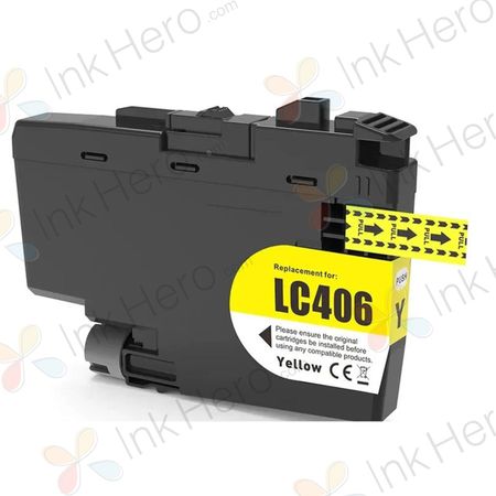 Brother LC406 XL Ink - Yellow Compatible High-Yield Cartridge